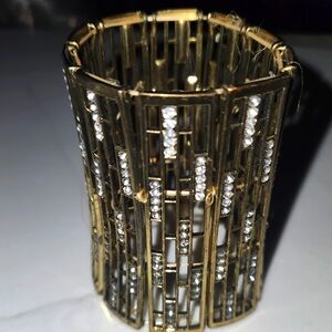 Gold Studded Cuff Bracelet